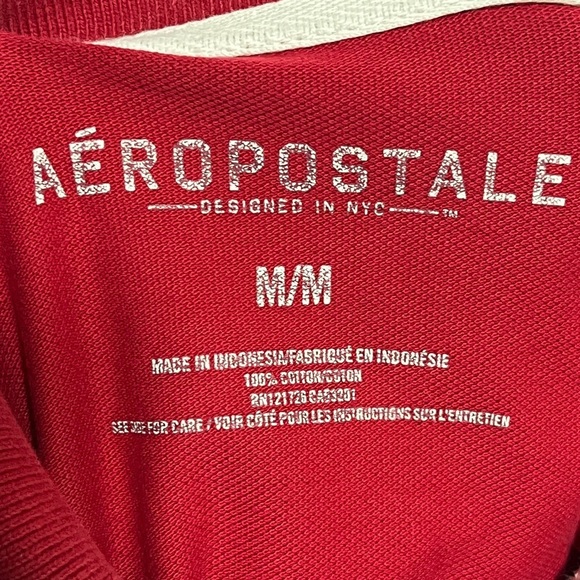 Aeropostale A87 Red Polo Shirt - Size Medium - Picture 3 of 9